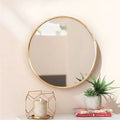 Modern Round Gold Wall Mirror Set – Luxury Metal Frame Decorative Mirrors for Living Room & Bedroom